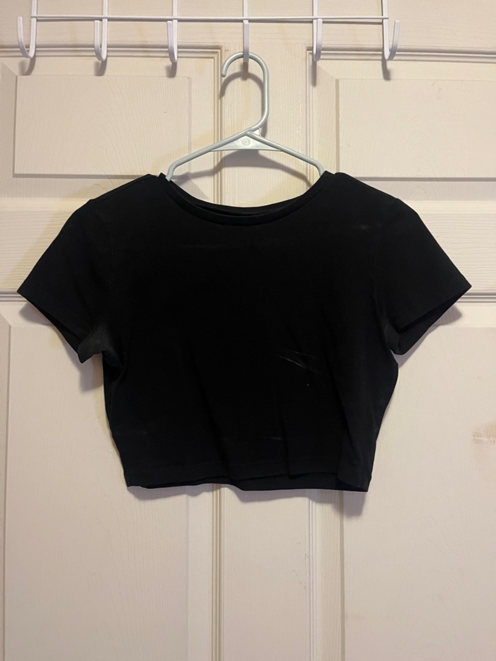 wild fable Black Cropped Tee - Short Sleeve Women's Top